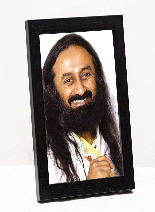 ZIG-ZAG zig zag Gurudev Sri Sri Ravi Shankar Ji Table Photo Frame Size Small (6 x 8 inch, Acrylic Glass) - Image 1